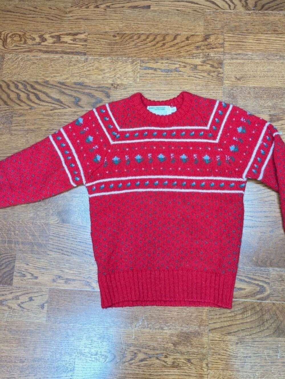 James Pringle Fair Isle Knit Wool Child Sweater Made in Scotland